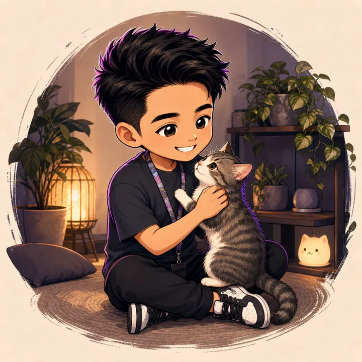 Cat lover illustration