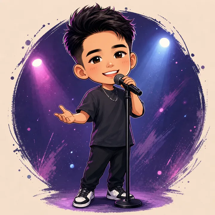 Singing illustration