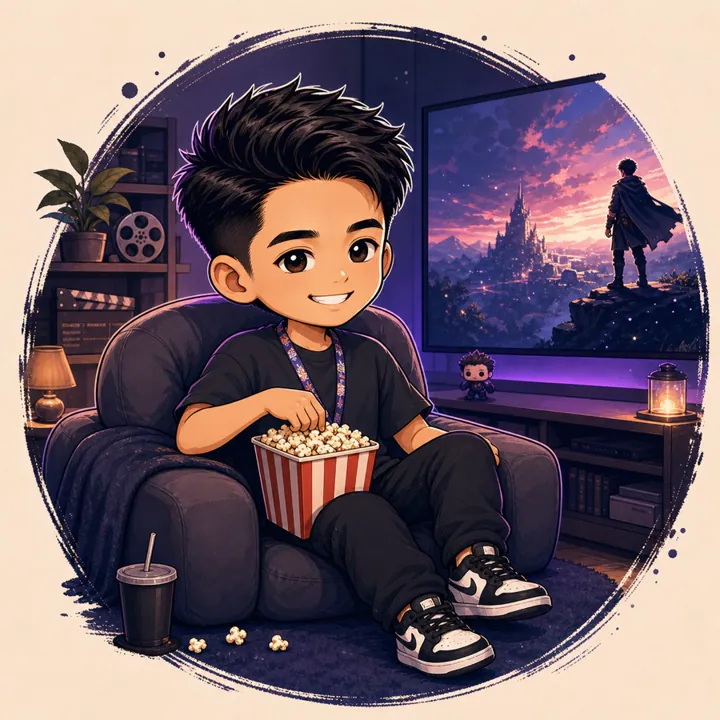 Watching movies and series illustration